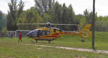 Śmigłowiec LPR wylądował na stadionie